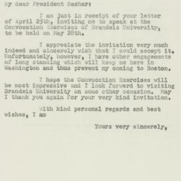 Letter: 1950 April 28