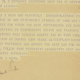 Telegram: 1942 November 23