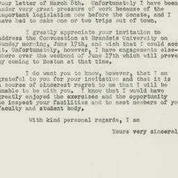 Letter: 1951 March 19