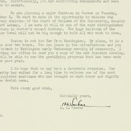 Letter: 1950 September 5