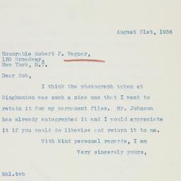Letter: 1936 August 31