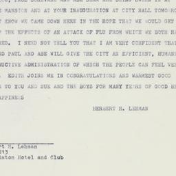 Telegram: 1961 December 31