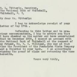 Letter: 1932 May 27