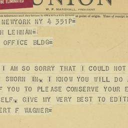Telegram: 1950 January 4