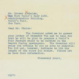 Letter: 1938 December 19