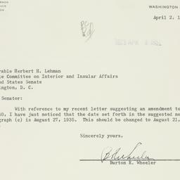 Letter: 1951 April 2