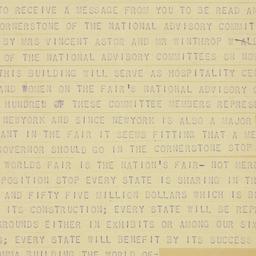 Telegram: 1938 November 16