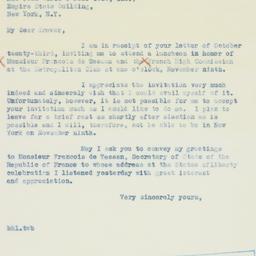 Letter: 1936 October 29