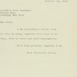Letter: 1949 October 11