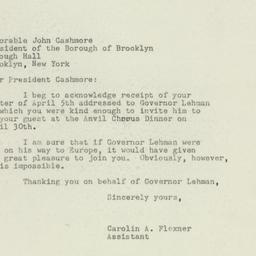 Letter: 1949 April 8