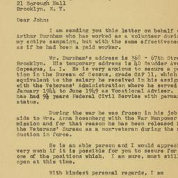 Letter: 1949 November 15