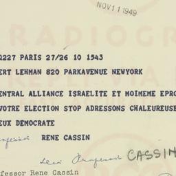 Telegram: 1959 November 11