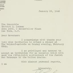 Letter: 1948 January 28