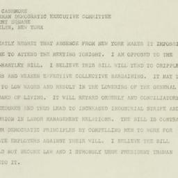 Telegram: 1947 June 10