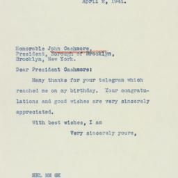 Letter: 1941 April 2