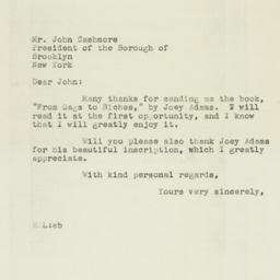 Letter: 1946 November 7