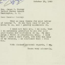 Letter: 1949 October 13