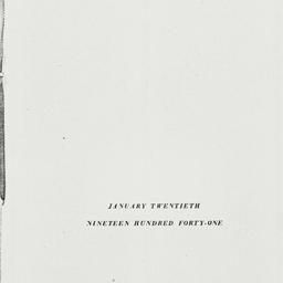 Pamphlet: 1941 January 20