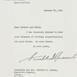 Letter: 1941 January 31