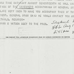 Telegram: 1940 August 13