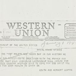 Telegram: 1942 January 1