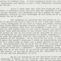 Letter: 1940 November 4