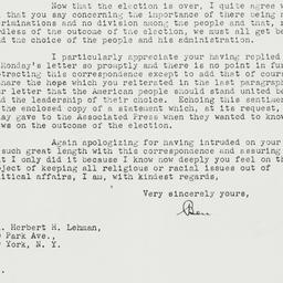 Letter: 1940 November 6