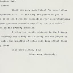 Letter: 1961 September 14