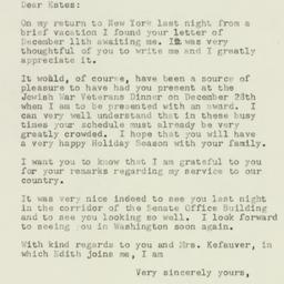 Letter: 1952 December 16