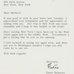 Letter: 1960 October 31