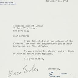 Letter: 1961 September 11
