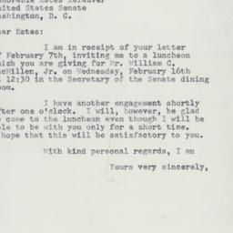 Letter: 1955 February 9