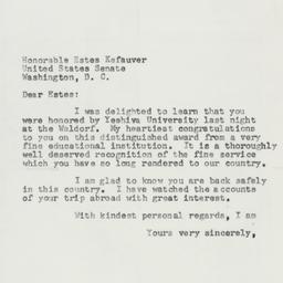 Letter: 1957 November 18