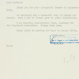 Letter: 1954 October 5