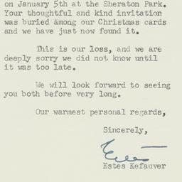 Letter: 1957 January 15