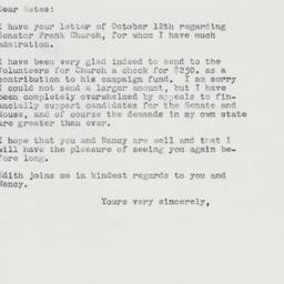 Letter: 1962 October 17