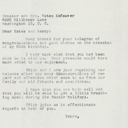 Letter: 1958 April 3