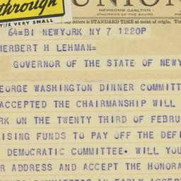 Telegram: 1942 February 7