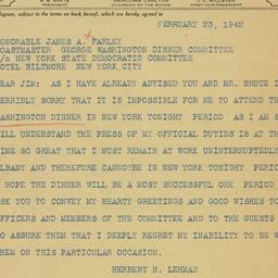 Telegram: 1942 February 23