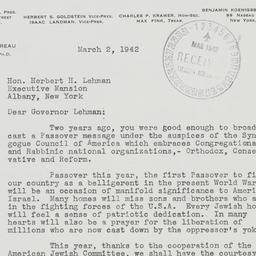 Letter: 1942 March 2