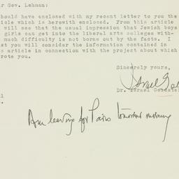 Letter: 1946 August 1