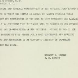 Telegram: 1951 January 19