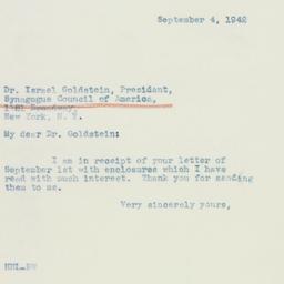 Letter: 1942 September 4