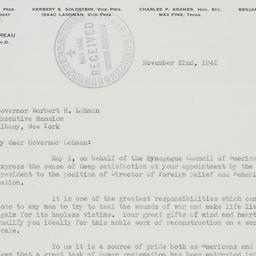 Letter: 1942 November 22