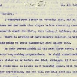Letter: 1896 May 4