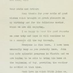 Letter: 1935 April 2