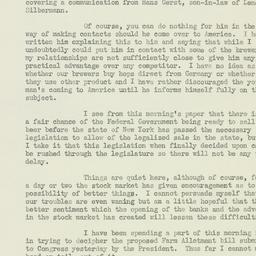 Telegram: 1933 March 17