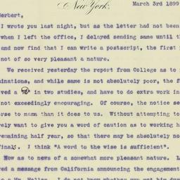 Letter: 1899 March 3