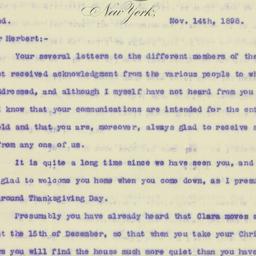 Letter: 1898 November 14
