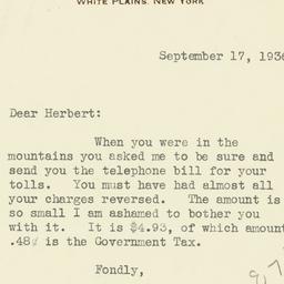 Letter: 1936 September 17